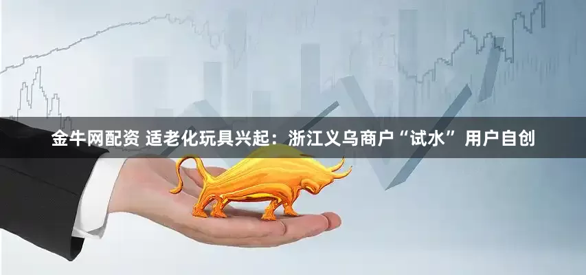 金牛网配资 适老化玩具兴起：浙江义乌商户“试水” 用户自创