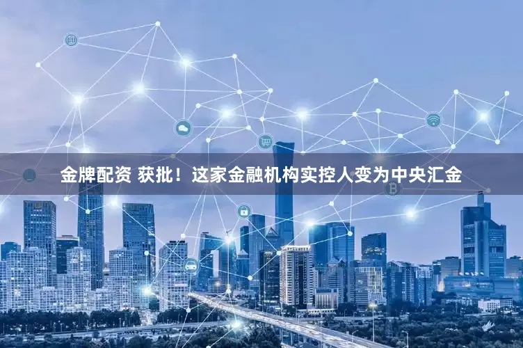 金牌配资 获批！这家金融机构实控人变为中央汇金