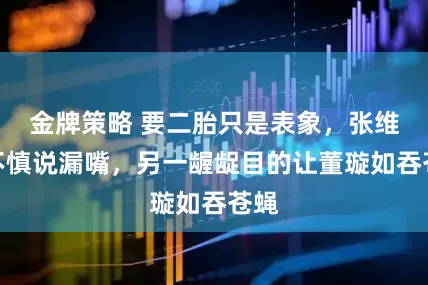 金牌策略 要二胎只是表象，张维伊不慎说漏嘴，另一龌龊目的让董璇如吞苍蝇